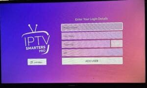 iptv smarters pro recording interface on samsung tv